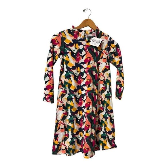 Duffield Lane Girls Sz 14 Janie Party Dress Colorful Abstract Print Long Sleeve - Picture 1 of 13